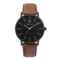 Montre Pierre Lannier 203F434 - Montre Acier Noir Marron Homme