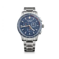 Montre Victorinox 241817 Alliance Sport Chronographe, Cadran Bleu Acier Inoxydable Gris Anthracite Homme