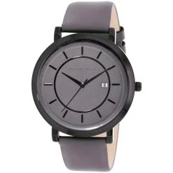 Montre William Gregor 1791 BWG10021G-903 - Montre Dateur Cuir Gris Homme