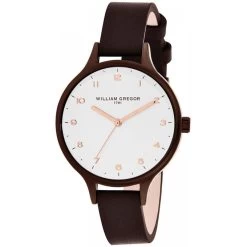 Montre William Gregor 1791 BWG30052G-505 - Montre Dateur Cuir Marron Homme