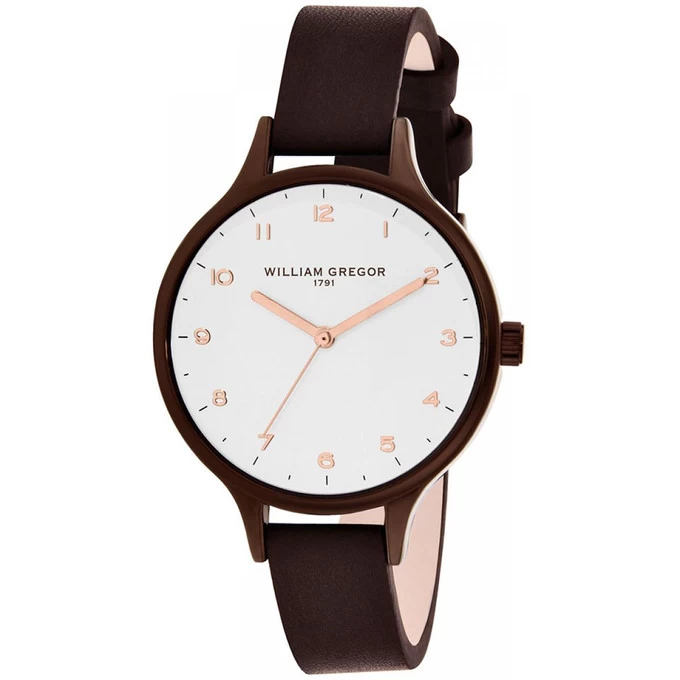 Montre William Gregor 1791 BWG30052G-505 - Montre Dateur Cuir Marron Homme 1 Montre William Gregor 1791 BWG30052G-505 - Montre Dateur Cuir Marron Homme
