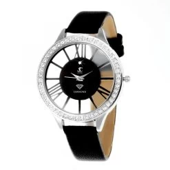 Montre Femme So Charm MF301-DIAMANT - Bracelet Cuir Noir
